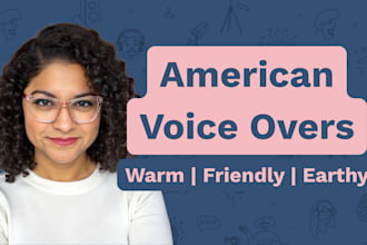 be your warm millennial american female voice over actor