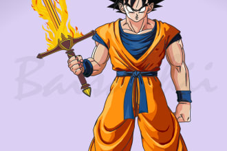 illustrate anime or manga picture or character