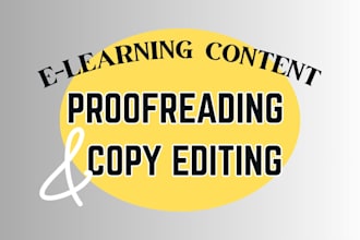 proofread and copy edit your etraining or ecourse content