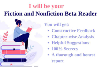 beta read your novel or short story affordable price