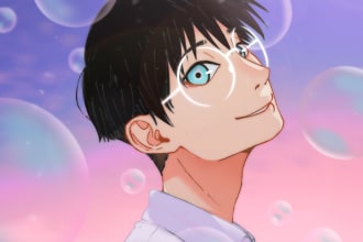 draw manga and anime avatar for profile picture