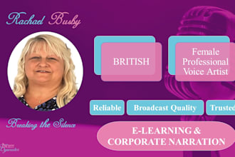 record a female elearning or corporate training narration