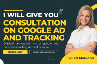 consult google ads, remarketing, conversion via meet