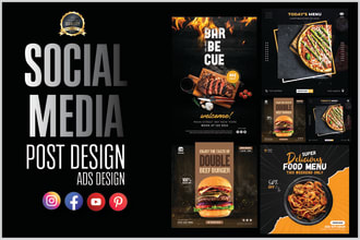 design amazing social media post, instagram post, facebook ads