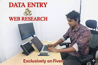 do accurate data entry and web research
