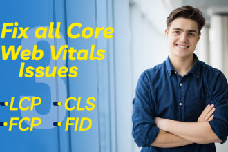 fix all core web vitals issues inp lcp fcp cls and increase website speed