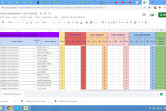 create or design excel database and data entry