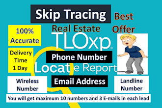 do skip tracing for real estate business using tloxp