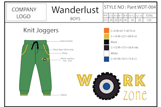 create a fashion flat or technical fashion illustration