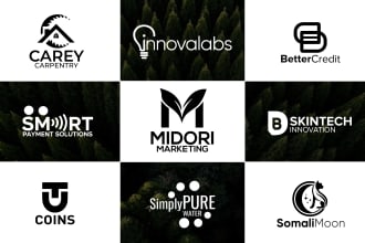 do modern minimalist monogram logo design