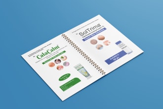 design brochure for pharma, and skincare products
