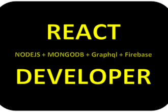 create web app by react js, node js, firebase