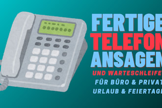 deliver 50 ready made german telephone greetings voicemail telefonansagen