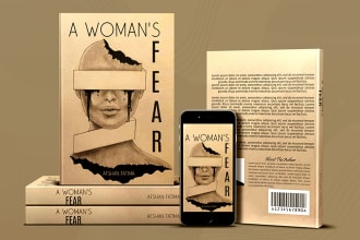 do book cover design, ebook or kindle cover, book cover
