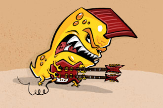 draw a professional cartoon monster