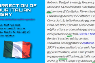 correct your italian text