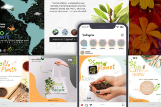 design eco friendly green environment natural post for facebook and instagram