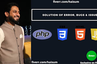 fix error,bugs and issues of php,mysql and html