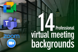 design virtual backgrounds for zoom, google meet and teams