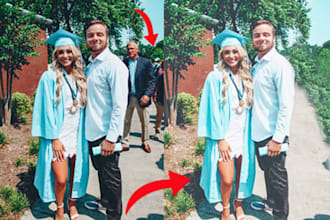 eliminate objects and humans from a photograph in photoshop