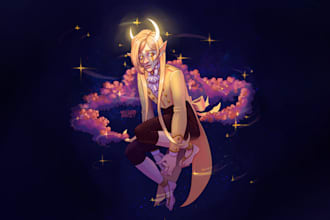 make fantasy and dnd illustration in my style