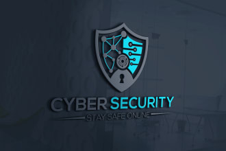 do modern technology, cyber, security, tech, cloud logo design