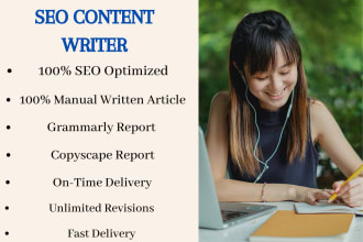 write high quality SEO articles and blog posts with images