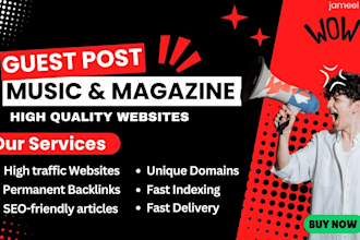 publish your articles on music and magazine websites