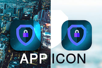 design 3d mobile app icon or web app icon logo design