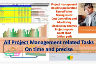 construction program baseline,scheduling and project management tasks