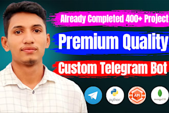 build premium quality custom telegram bot
