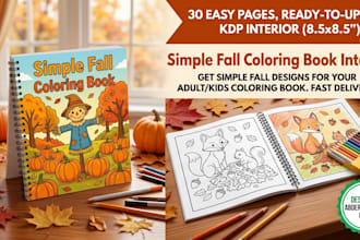 simple fall coloring book