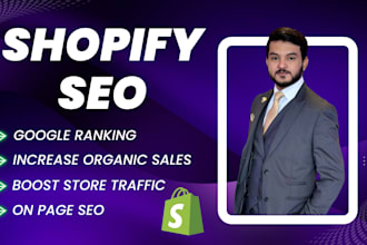 provide shopify SEO services to increase traffic, ranking and sales