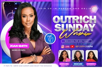 design a magnificent church flyer, book release and cutting edge event flyer