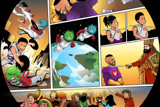 create comic book and custom illustration