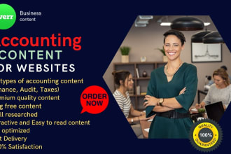 create accounting content for your website