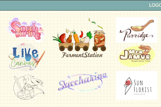 do handrawn logo for your small business