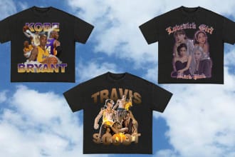 create cool 90s vintage design bootleg tshirt