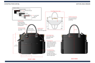 design your bag, handbag, backpack, luggage, wallet, and make a tech pack