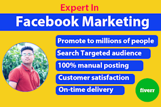do facebook promotion with proven marketing techniques
