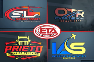 do transport aviation logistic and trucking logo