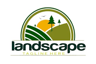 make mind blowing creative landscaping logo design