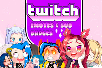 create custom twitch emotes and sub badges