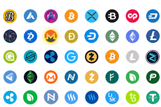 design stunning crypto logo token icons for bitcoin, eth,nft and more projects