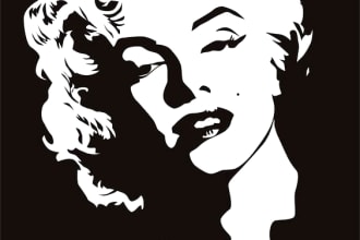draw unique professional silhouette art, stencil, and vector
