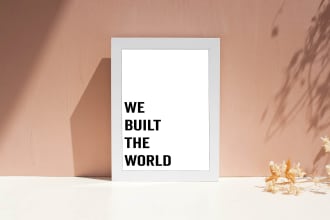 design minimalist, inspiring quote poster or flyer