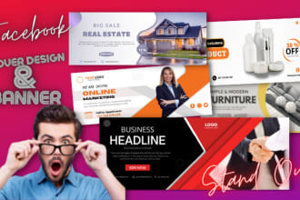 create a professional facebook cover design banner