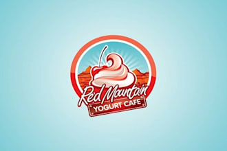 design help red mountain yogurt cafe with a new logo