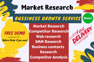 do market research, competitor analysis