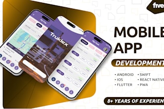 develop react native, flutter, swift, android app, IOS app development, pwa app